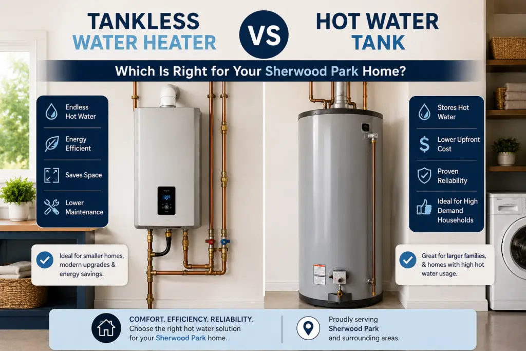 Tankless Water Heater vs Hot Water Tank: Alberta Guide